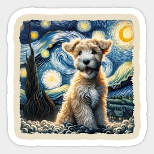 Starry Soft Coated Wheaten Terrier Portrait - Dog Portrait Sticker